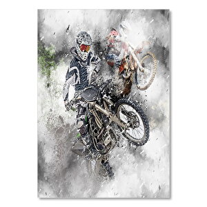 Motokros Spor Motosikletler Görseli 25x35 cm