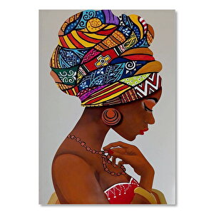 Yöresel Kıyafeti Ve Takılarıyla Afrikalı Genç Kadın 25x35 cm