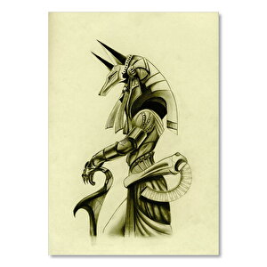 Anubis Karakalem Çizim 25x35 cm