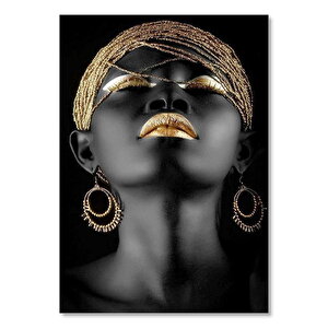 Afrikalı Kadın Ve Altın Süslemeleri 50x70 cm