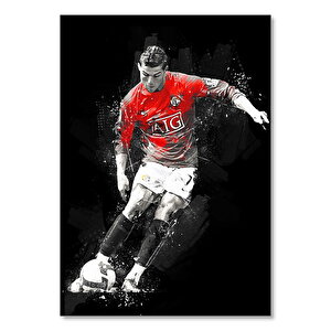 Crsitiano Ronaldo Küçük Parçalar Siyah Arka Plan 35x50 cm