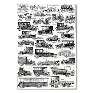 Motorlu Taşıtların Tarihsel Evrimi 25x35 cm