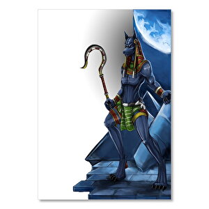 Anubis Ve Kancalı Asası 25x35 cm