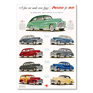Pontiac 1948 Foldout Model Kataloğu 25x35 cm