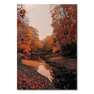 Ormanda Sonbahar Renkleri Ve Küçük Nehir 50x70 cm