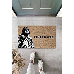 Modern Dijital Baskı - Kahverengi Star Wars, Darth Vader - Kapı Önü Paspası 70x45cm