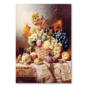Sepette Taze Meyveler Ve Yapraklar 50x70 cm
