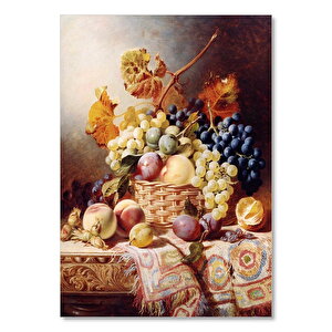 Sepette Taze Meyveler Ve Kuru Yapraklar 25x35 cm