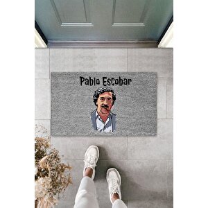 Modern Dijital Baskı - Gri Pablo Escobar Paspas - Kapı Önü Paspası