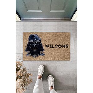 Modern Dijital Baskı - Kahverengi Darth Vader - Kapı Önü Paspası
