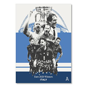 İtalya Uefa Euro 2021 Şampiyonluk Kupası 25x35 cm