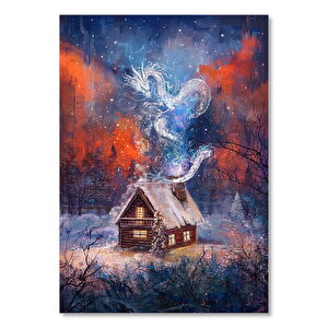 Karlı Ormandaki Kulübe Ve Kışın Ruhu 25x35 cm