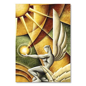 Sürrealist Şekiller Ve Kanatlı Melek 25x35 cm