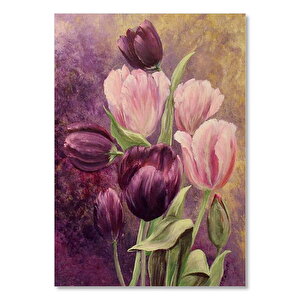 Mor Ve Pembe Laleler 25x35 cm
