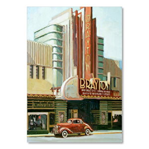 Brayton Hotel Ve Kırmızı Araba 35x50 cm