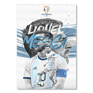 Lionel Messi Kupa Amerika 2021 Arjantin Şampiyon 50x70 cm