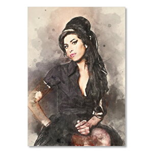 Amy Winehouse Sulu Boya Efekt Portre 25x35 cm