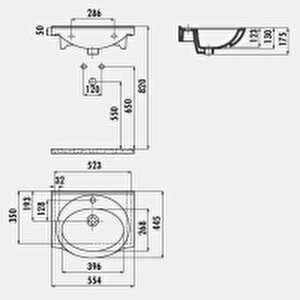 Et155 Etol Etajerli Ve Dolap Uyumlu Lavabo Beyaz