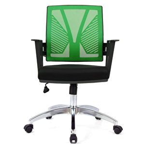 Savona Yeşil Fileli Çalışma Koltuğu Ofis Koltuğu Büro Koltuğu Döner Ofis Sandalyesi Krom Ayak