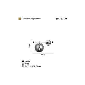 Atron Tekli̇ Anti̇k Lak Apli̇k 1xe27 Antik