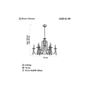 Kontes 9 Lu Krom Avi̇ze (6+3) 9xe14 Krom