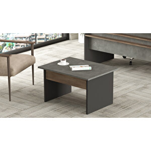 Berlin B Ofis Sehpası 80cm*60cm Kahve-beton-antrasit