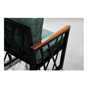 Açelya Bahçe Mobilyası (salon, Balkon, Cafe Ofis) İkili Koltuk Yeşil