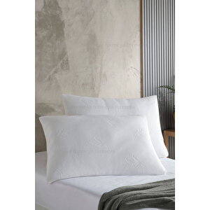 Fermuarlı  6 Adet Beyaz Yastık Korucu Alez 50x70 cm