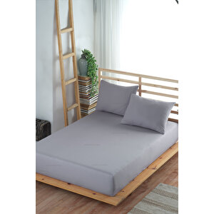 Lastikli Çarşaf Takımı %100 Pamuk (yastık Kılıflı) Ranforce Kumaş 120x200 cm