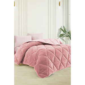 Tek Kişilik Lüx Pudra Welsoft Yorgan Çift Taraflı 155x215 155x215 cm