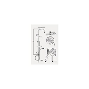 Sh640 Tepe Duş Sistemi Krom Oval
