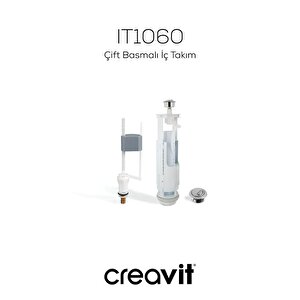 Creavit Lara Beyaz Kanallı Duvara Sıfır Klozet Takım Lr360, Creavit Lara Yavaş Kapak