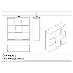 Robin Home Verona G Ofis Klasör Dolabı Kitaplık Barok-gri