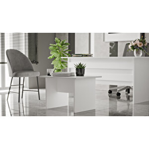 Robin Home Verona B Ofis Sehpası Beyaz
