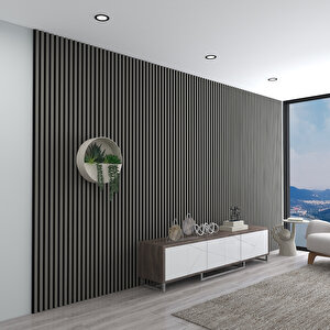 Akustik Mdf Duvar Paneli Açık Gri