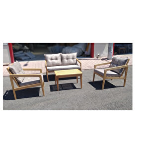 Wood Bahçe Mobilyası (salon, Balkon, Cafe Ofis) 2+1+1