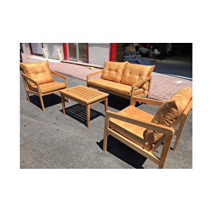 Wood Bahçe Mobilyası (salon, Balkon, Cafe Ofis) 2+1+1+sehpa