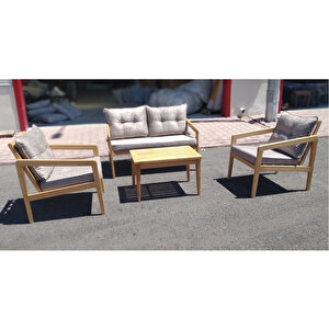 Wood Bahçe Mobilyası (salon, Balkon, Cafe Ofis) 2+1+1+sehpa