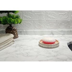 Sabunluk Krem Örgü Model Poliresin