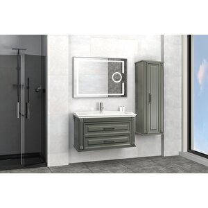 Moskova 100 Cm Banyo Dolabı Antrasit -  Boy Dolap Dahil