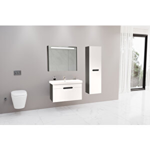 Olimpia 80 Cm Banyo Dolabı - Boy Dolabı Dahil