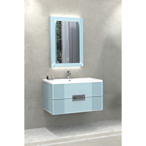 Nueva 80 Cm Banyo Dolabı  Turkuaz - Boy Dolap Hariç