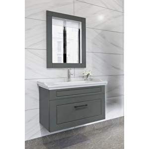 Monaco 80 Cm Banyo Dolabı Antrasit - Boy Dolap Hariç