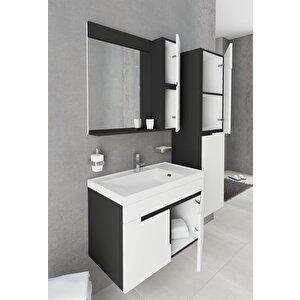 Tempo 60 Cm Banyo Dolabı - Boy Dolap Dahil