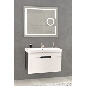 Olimpia 80 Cm Led Mercek Aynalı Banyo Dolabı - Boy Dolapsız