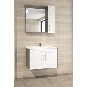 Victoria 80 Cm Banyo Dolabı - Boy Dolap Hariç