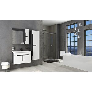Tempo 80 Cm Banyo Dolabı - Boy Dolap Dahil