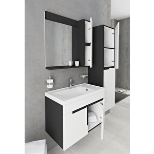 Tempo 80 Cm Banyo Dolabı - Boy Dolap Dahil
