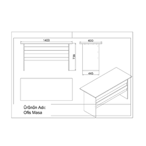 Robin Home Verona Abcdf Ofis Büro Masa Takımı Barok-gri