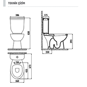 Sd300 Sedef Alttan Çıkışlı Klozet Seti
